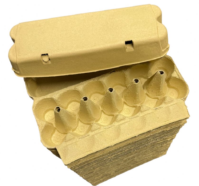 12 Cell Egg Boxes Yellow